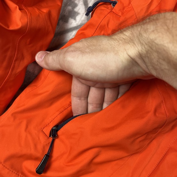 The North Face HyVent Womens XS Orange Hooded Windbreaker Rain Jacket Full Zip - Picture 4 of 16